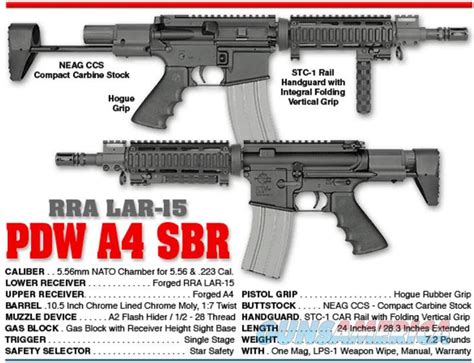 70968201 Rock River Arms Ar2280 Pdw A4 Sbr 105 For Sale