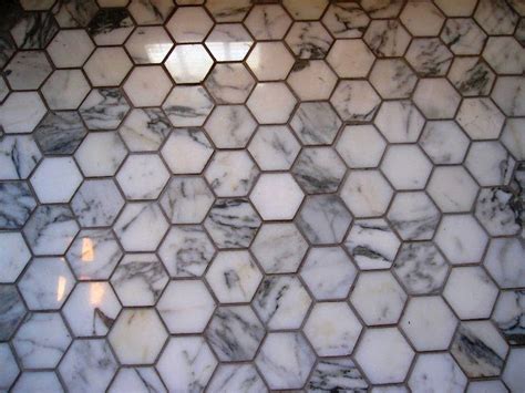 The grout job was finished at 8pm. marble floor dark grout - Google Search | Tile bathroom ...