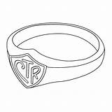 Coloring Ring Jewelry sketch template