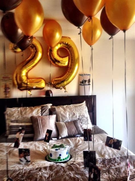 The Balloons Are In The Shape Of Numbers On The Wall Above The Bed