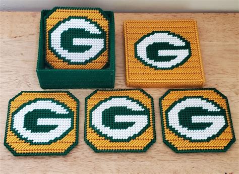 28 w x 82 h. Green Bay Packers coasters in 2020 | Plastic canvas ...