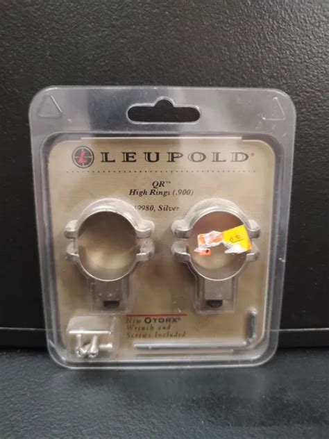 Leupold Silver Scope Mount Rings 49980 Qr High Rings 900 Quick