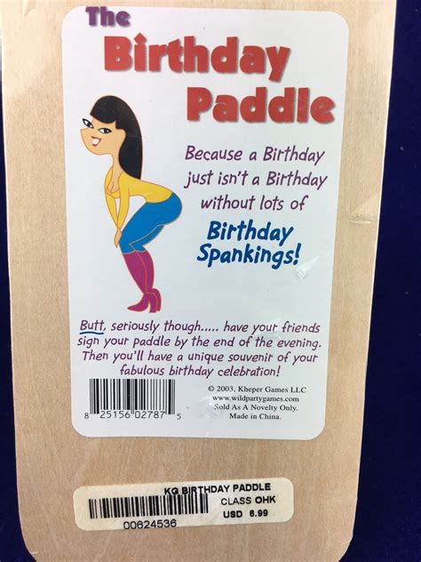New Birthday Spanking Paddle Vintage Etsy