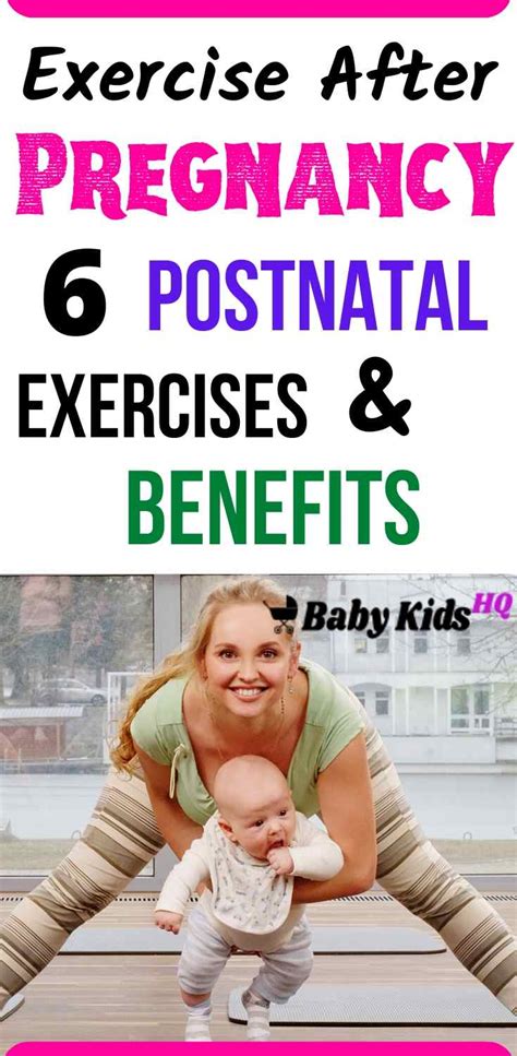 Exercise After Pregnancy 6 Postnatal Exercises And Benefits Babykidshq