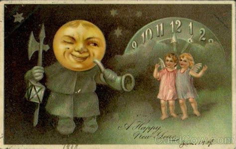 30 Strange And Creepy Vintage New Years Postcards From Between The