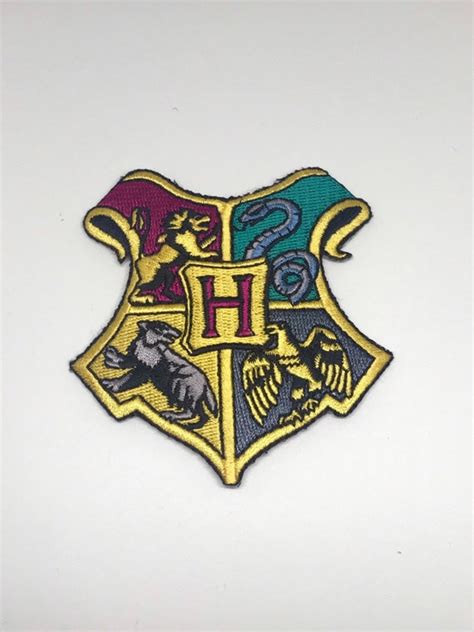Harry Potter Hogwarts Crest House Embroidered Patch Iron On Etsy