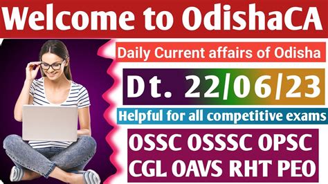 Odisha Current Affairs Current Affairs Odisha Daily Youtube