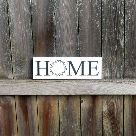 home-laurel-wreath-wood-sign-home-farmhouse-wood-sign-rustic-etsy-wood-signs,-farmhouse-wood