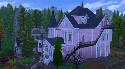 Mod The Sims Coraline The Pink Palace Apartments House With Maze