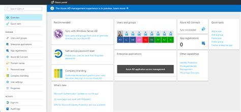 Azure Active Directory Available In The New Azure Portal In The Cloud 247