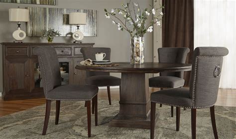 5 out of 5 stars. Hudson Rustic Java 60" Round Dining Room Set with Luxe ...
