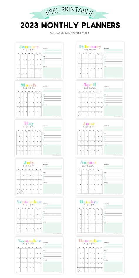 Cute 2023 Monthly Planner Templates For You To Download