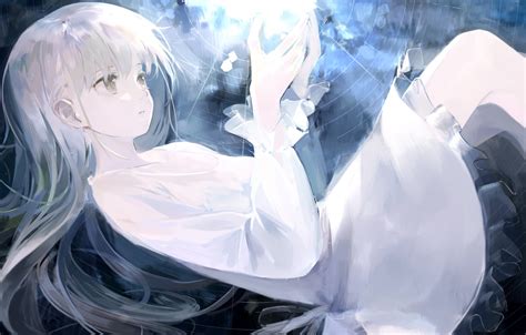 White Hair Anime Girl Elf Anime Wallpaper Hd