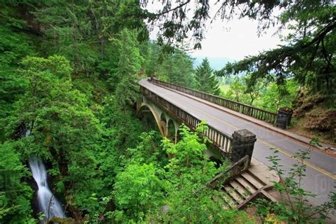 Oregon United States Of America Old Scenic Highway In The Columbia