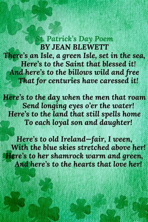 St Patricks Day Poem Irish Around The World