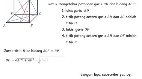 Contoh Soal Matematika Jarak Garis Ke Bidang