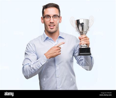 Man Holding Trophy Hi Res Stock Photography And Images Alamy