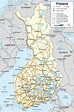 La finlande politiques de carte - Carte de la politique de la Finlande ...