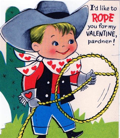 Vintage Card Cute Cowboy Does Lasso Trick Id Like To Rope You For My