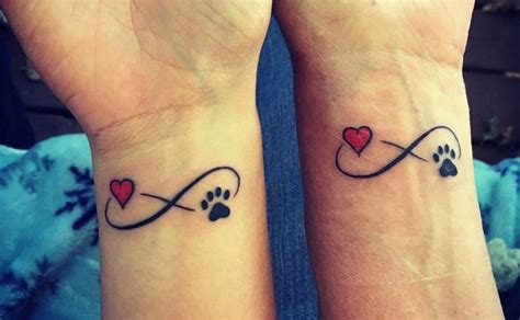 Infinity Dog Paw Print Tattoo On Wrist