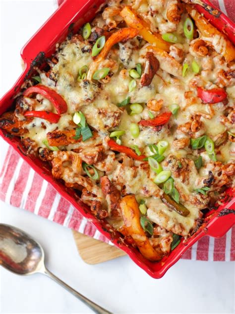 Pasta with sausage, spinach & creamy gorgonzola recipe. Chicken Fajita Pasta Bake Recipe - Easy & Delicious!