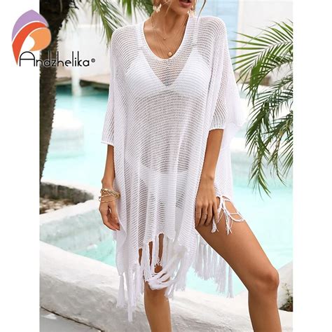 Andzhelika 2023 Crochet Cover Up Womens Bathing Suit Sexy See Through