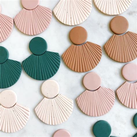 | long dangle drops fruit earrings. Cora in Terracotta // Polymer Clay Earring - 2019 - Clay ideas