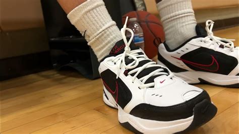 hooping in grandpa shoes the new nike air monarch iv 2023 youtube