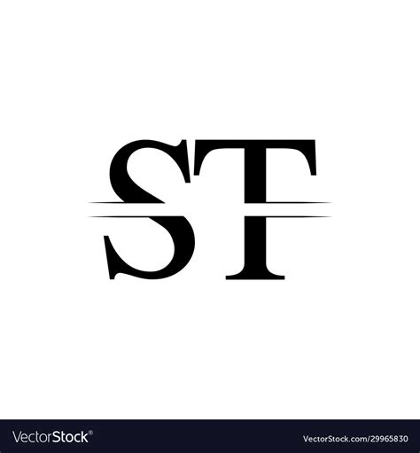Initial Letter St Logo Design Template Royalty Free Vector