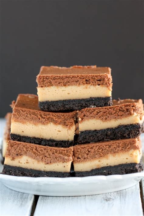 Layered Peanut Butter Chocolate Cheesecake Bars Handle The Heat Bloglovin