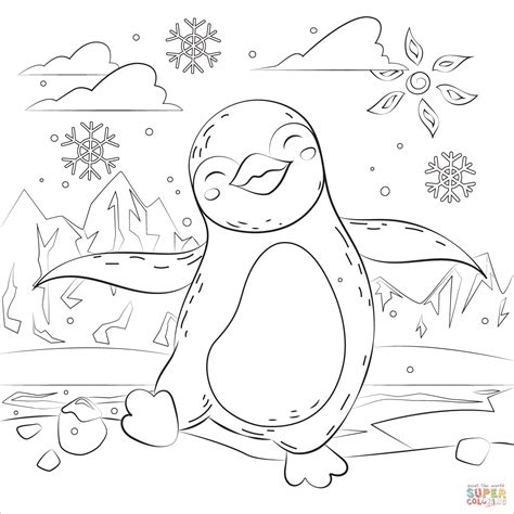 Penguin Coloring Page Free Printable Coloring Pages