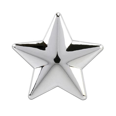 Star Pattern Car Metal Body Decorative Sticker Silver