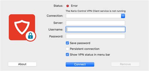 No vpn will protect you from physical surveillance. Kerio Control VPN Client Service is not running on Mac ...