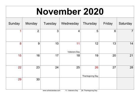 Printable calendars 2020 printable calendars 2021 printable calendars 2022. November 2020 Printable Calendar - Editable Templates (PDF ...