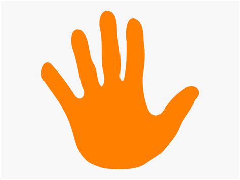 Hand Orange Left Clip Art At Clker Palm Hand Clip Art Free