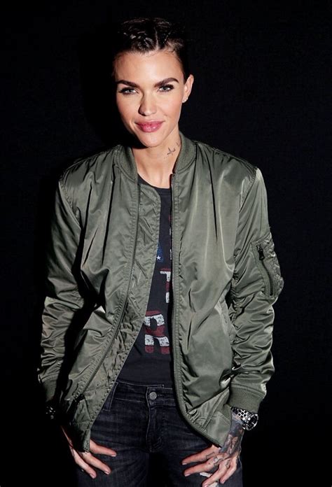 Pin By Taryn Smith On Beautiful Ruby Rose Ruby Rose Ruby Rose Style Bomber Jacket