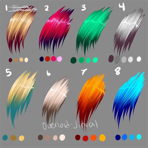 Hair Colors By Overlord Jinral On Deviantart Digital Painting