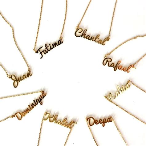 Unique Nameplate Necklaces By Ethels Club Say It With Ya Chest Your