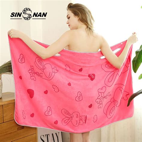 Sinsnan Microfiber Wearable Beach Towelbath Towel For Women Super Absorbent Sexy Shower