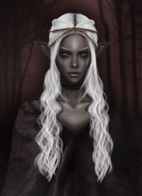 Drow Female Grey Elf Characters Dark Elf Photo