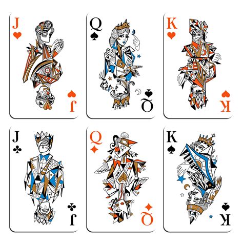16 Playing Card Designs Images Queen Playing Card Design Playing