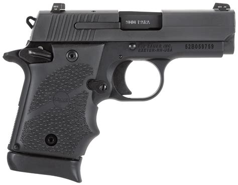 Sig Sauer 9389brgambi P938 Micro Compact Brg 9mm Luger 3″ 71 Black
