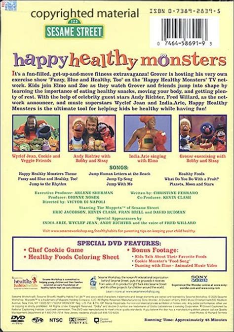 Sesame Street Happy Healthy Monsters Dvd 2005 Dvd Empire