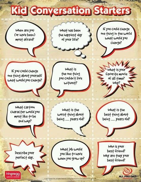 Kid Conversation Starters All Pro Dad Conversation Starters For