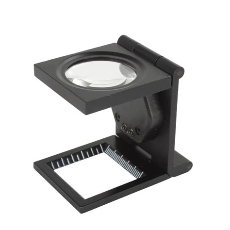 Standing Style 10x Tri Folding Magnifier Desktop Magnifying Glass With Led Light For Jewellery