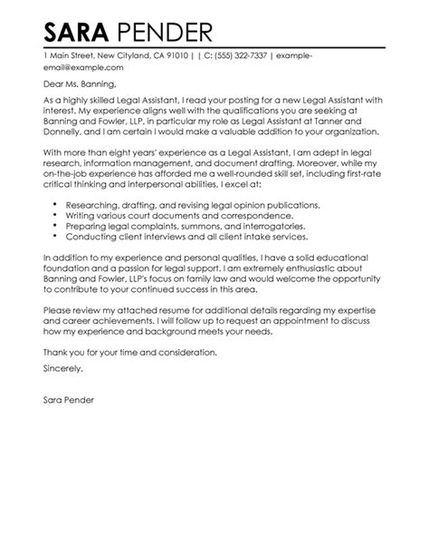 Cover Letter For Legal Assistant Job With No Experience