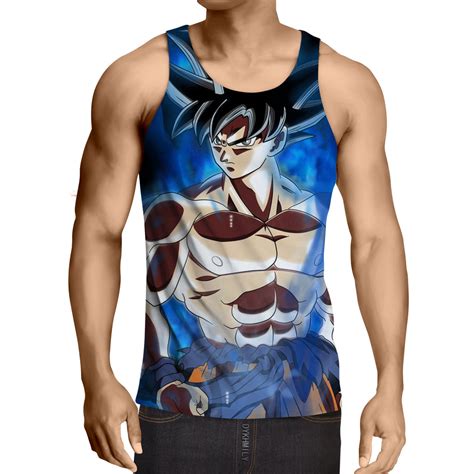 Dragon Ball Son Goku Battle Muscular Portrait Cool Tank Top — Saiyan Stuff