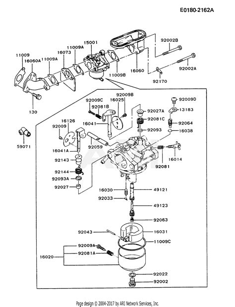 Kawasaki Fb460v As31 4 Stroke Engine Fb460v Parts Diagram For Carburetor