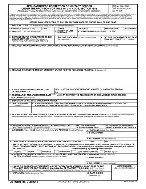 Dd Form 149 Fill Out Sign Online And Download Fillable Pdf