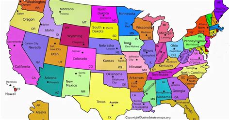 Us Map With Capitals In Pdf Printable Us Map With Capitals